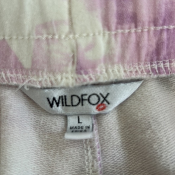 Wildfox Tie Dye Star Sweatshirt & Short Lounge Set size Large - Picture 9 of 10